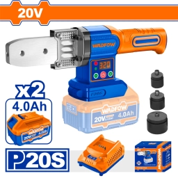 TERMOFUSORA A BATERIA P20S 20V 320°C CON ACCESORIOS + 2 BAT + CARGADOR WADFOW WWM20182