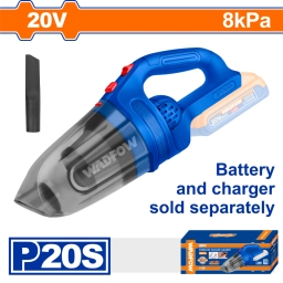 ASPIRADORA A BATERÍA P20S 20V 0.45L C/ACCESORIO SIN BATERIA SIN CARGADOR WADFOW WLV2020