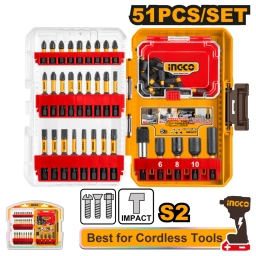 SET 51PCS PUNTAS P/DESTORNILLADOR IMPACTO  INGCO AKDL25106
