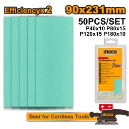 SET 50 LIJAS 90X231MM INGCO AKFS0902311