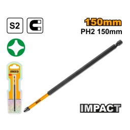 PUNTA PH2 IMPACTO 150MM C/IMAN ACERO S2 INGCO SDBIM71PH2150