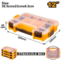 ORGANIZADOR PLASTICO 12" APILABLE CON DIVISORES REMOVIBLES INGCO PBX1211