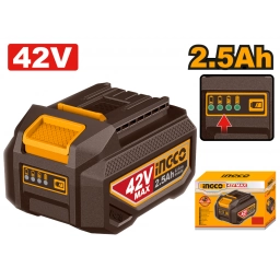 BATERIA LITIO 42V 2.5AH CON INDICADOR DE CARGA PARA LINEA P42M INGCO FBLI42251