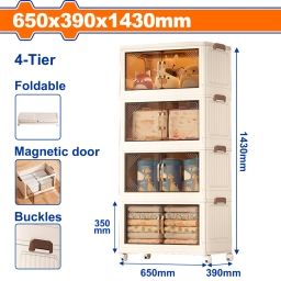 ARMARIO PLEGABLE 4 NIVELES CON RUEDAS WADFOW WFCB2165