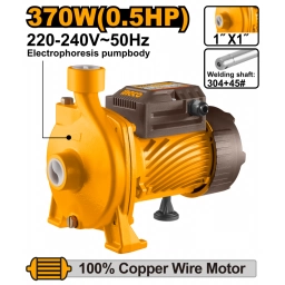 BOMBA CENTRIFUGA 370W (0.5HP) CAUDAL 90 L/MIN ALTURA 22M SUC 8MT INGCO CPM37068