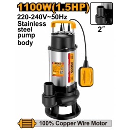 BOMBA POZO NEGRO 1100W 1.5HP 15MT 2" 22M3/H INGCO SPDS110068