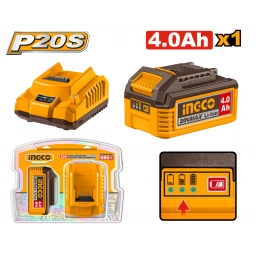 SET X1 BATERIA 20V 4.0AH + 1 CARGADOR INGCO FBCPK1012