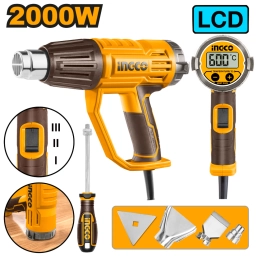 PISTOLA DE CALOR 2000W  CON VISOR DIGITAL INGCO HG200058