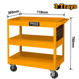 CARRO HERRAMIENTAS TALLER METAL 3 ESTANTES HPTCT031