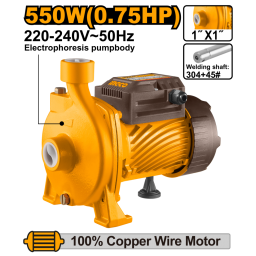 BOMBA CENTRIFUGA 34HP 550W INGCO 108LMIN ALTURA 27M SUCCION 8M CPM55068