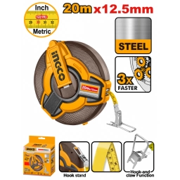 CINTA METRICA AGRIMENSOR DE ACERO 20M X 12.5MM INGCO HSMT0820