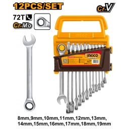 SET X12 LLAVES CRIQUE COMBINADAS  8�19MM CR-V 