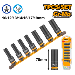 SET X7 DADOS DE IMPACTO 12 CR-MO PROFUNDOS INGCO HKISSD12072L