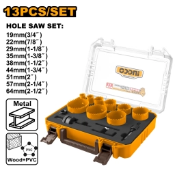 SET X13 MECHAS COPA BIMETALICAS EN VALIJA INGCO AKH0132