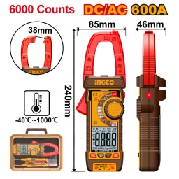 PINZA AMPERIMETRICA DIGITAL 600A DC/AC INGCO DCM66002