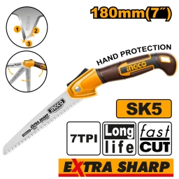 SIERRA SERRUCHO PLEGABLE 7" 180MM INGCO HFSW1806