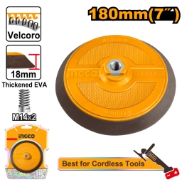 DISCO 180MM CON VELCRO  M14 P/LIJA O BONETE APP18051