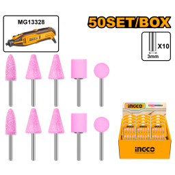SET ACCESORIOS PARA MINI TORNO/AMOLADORA 3MM (10PCS) PUNTAS INGCO AKB1012