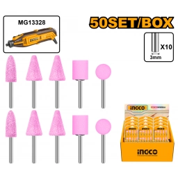 SET ACCESORIOS PARA MINI TORNO/AMOLADORA 3MM (10PCS) PUNTAS INGCO AKB1012