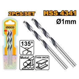 SET X2 MECHAS P/METAL HSS 4341 1MM 135� INGCO DBT1200014