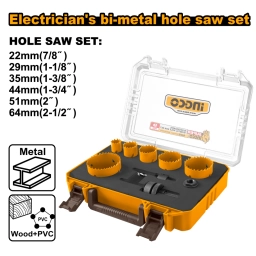 SET X7PCS MECHAS BIMETALICAS HSS M3 P/ELECTRICISTA INGCO AKH0092