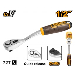 LLAVE CRIQUE 1/2" 72T 260MM CR-V+CRMO INGCO HRTH8412