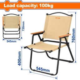 SILLA EXTERIOR PLEGABLE 100KG WADFOW WHWC1101
