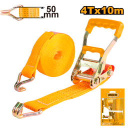 CINTA CATRACA SUJECION 4TONx10M  50MM  C/ GANCHO "J" INGCO HRSP4101