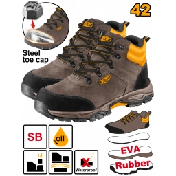 BOTAS DE SEGURIDAD SB CON PUNTERA ACERO TALLE 42 INGCO SSH11SB.42
