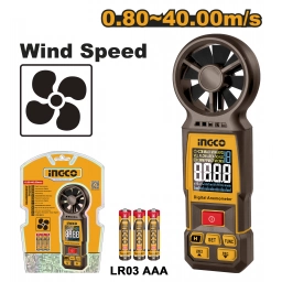 ANEMOMETRO DIGITAL MEDIDOR VELOCIDAD VIENTO INGCO HETAN031