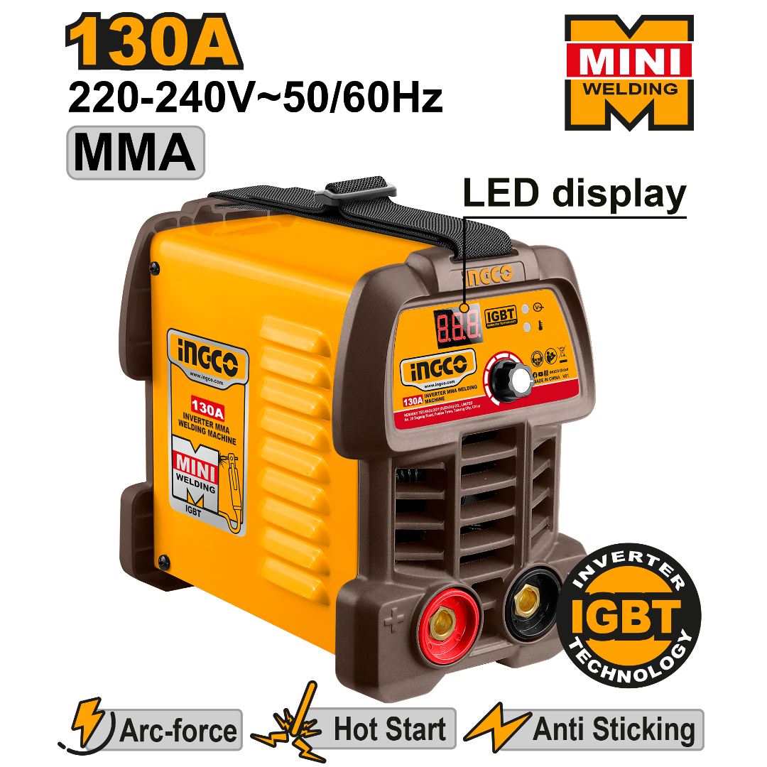 SOLDADORA INVERTER 130AMP IGBT INGCO ING-MMA13049