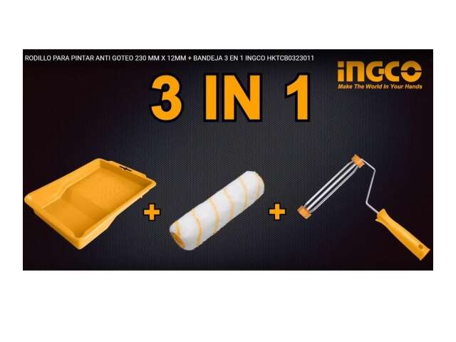 RODILLO CON BANDEJA 3 EN 1 23CM INGCO